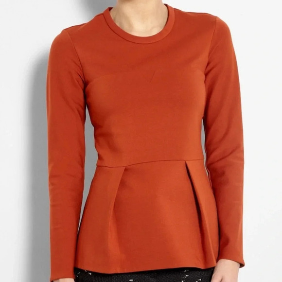 Phillip Lin 3.1 Orange Bodycon Peplum Top - Picture 8 of 8
